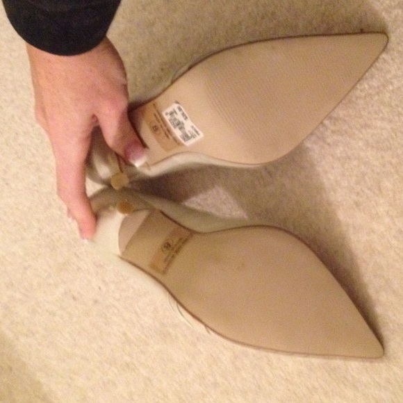 Beige/grey heels. Worn once! - Picture 5 of 6